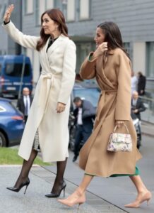 Princess Mary and Queen Letizia at the hospital